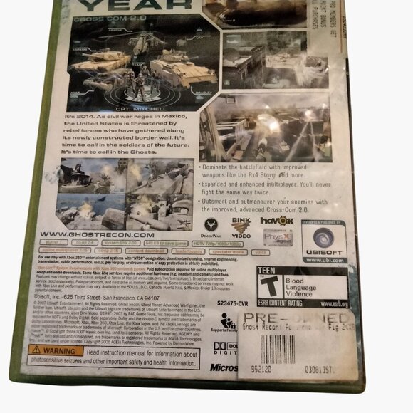 Tom Clancys Ghost Recon Advanced Warfighter 2 Xbox 360 Game Manual - Picture 3 of 3